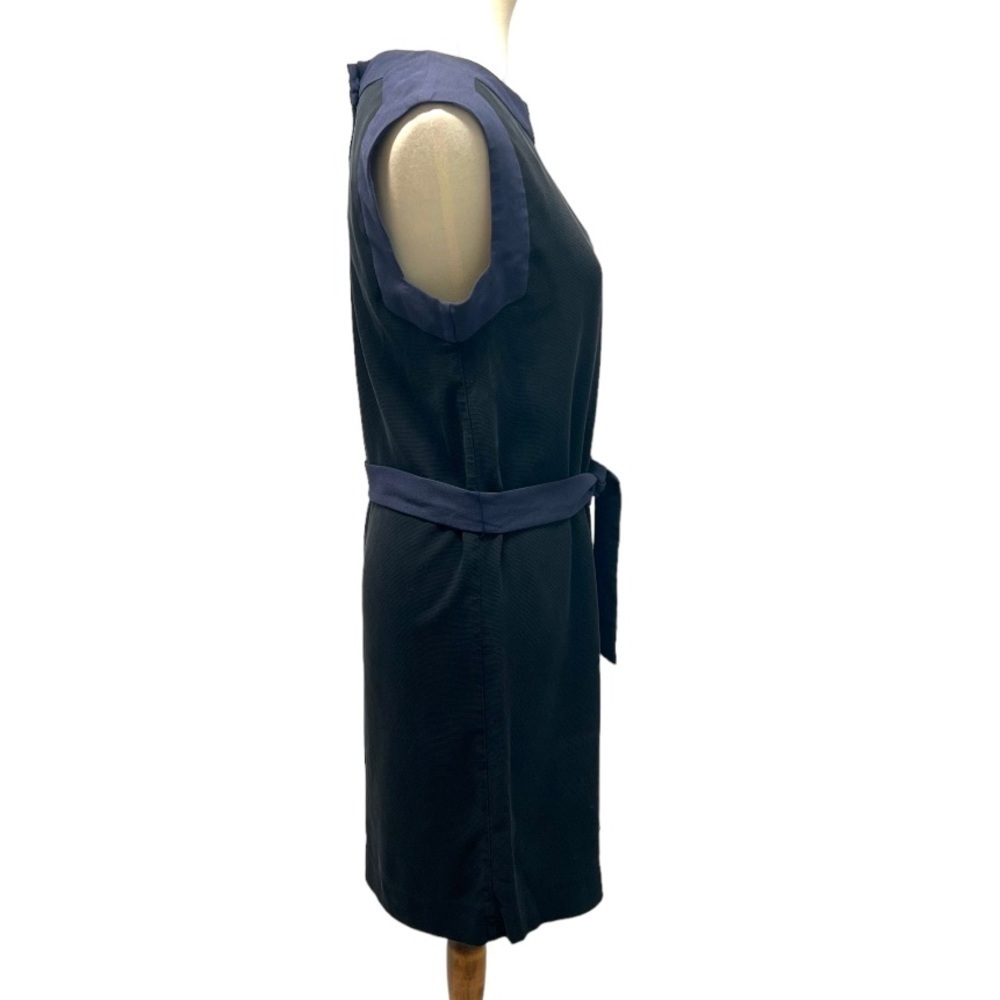 Lacoste Silk Black & Navy Sleeveless Shift Dress Women’s EU 38 - Picture 6 of 11